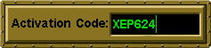 Aktivační kód je XEP 624